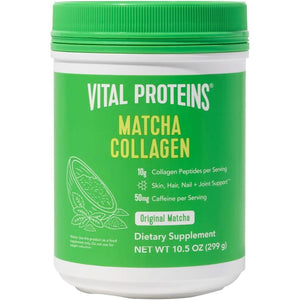 Vital Proteins Matcha Collagen Peptides Powder Supplement, Matcha Green Tea Powder, 10.5 Oz, Original Flavored