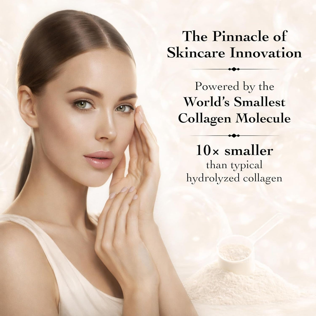 Silk Face Collagen - Collagen Peptides Powder for Women, Face and Neck 14G Protein | Ultra Low Molecular Weight Collagen – for Skin, Hair, Nail, Joint & Gut Health, 15.87 Oz (450G) Cocó March