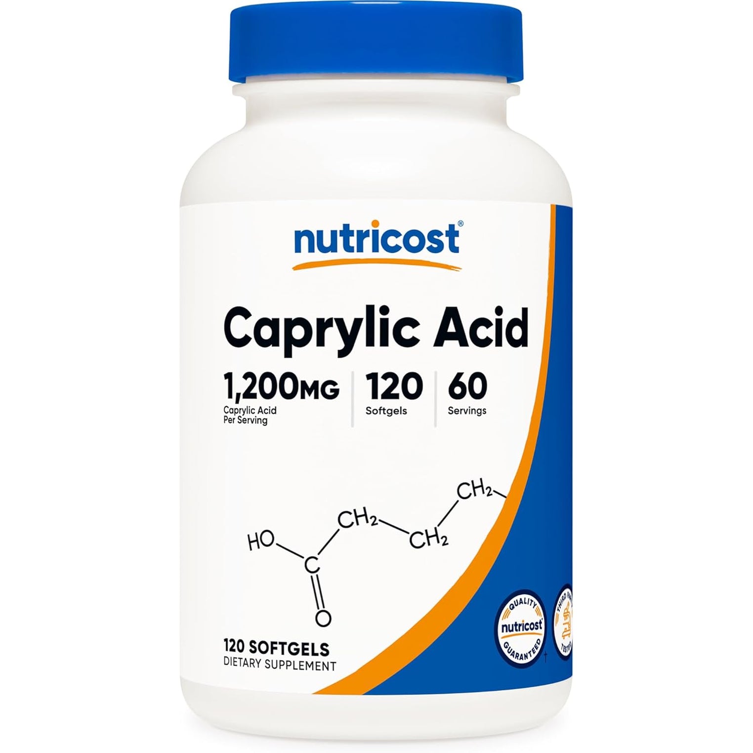 Nutricost Caprylic Acid 1200Mg, 120 Softgels