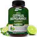 Nutriflair Organic Citrus Bergamot 1400Mg, 120 Capsules - 25:1 Bergamia - Essential Oil and Citrus Bioflavonoids - Natural Heart Health Supplements for Women and Men - Non-Gmo Pills
