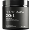 Toniiq Black Maca Root - Ultra High Potency 20:1 Extract - Single Origin, Wildcrafted & Highly Concentrated - Third-Party Lab Tested - 120 Capsules