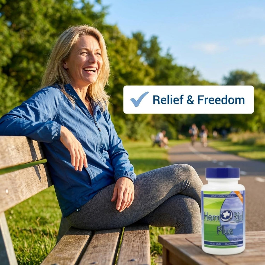 Hemrid plus Advanced Herbal Comfort Formula - 45 Veggie Capsules for Enhanced Comfort & Wellness, Featuring Horse Chestnut, Witch Hazel & More - Proudly Made in the USA