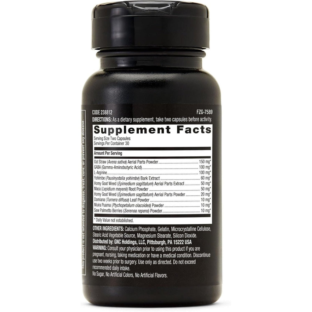 GNC Men'S Staminol Daily Male Performance Formula, Key Nutrients, 60 Capsules