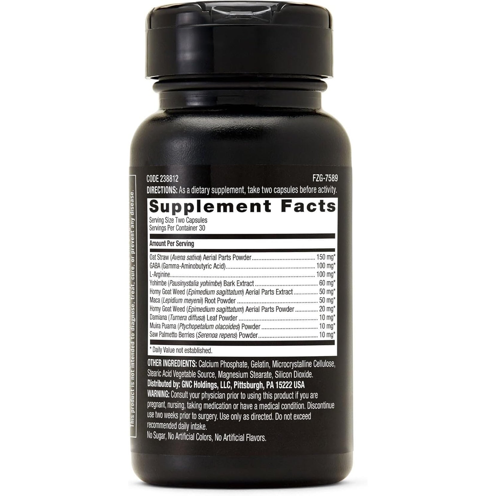 GNC Men'S Staminol Daily Male Performance Formula, Key Nutrients, 60 Capsules