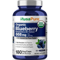 Nusapure Organic Blueberry Capsules, 668 Mg, 180 Veg Capsules (Non-Gmo, Vegan, USDA)