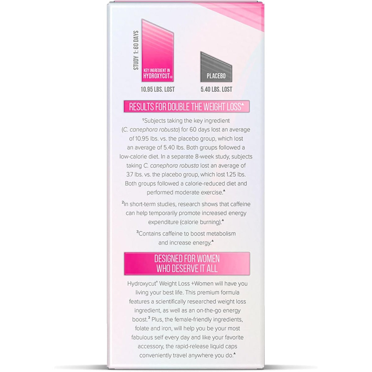 Hydroxycut +Women - Thermogenic Support Formula - Energy & Metabolism Support - C. Canephora Robusta, Collagen, Biotin, Iron & Folate - Rapid Release Liquid Capsules