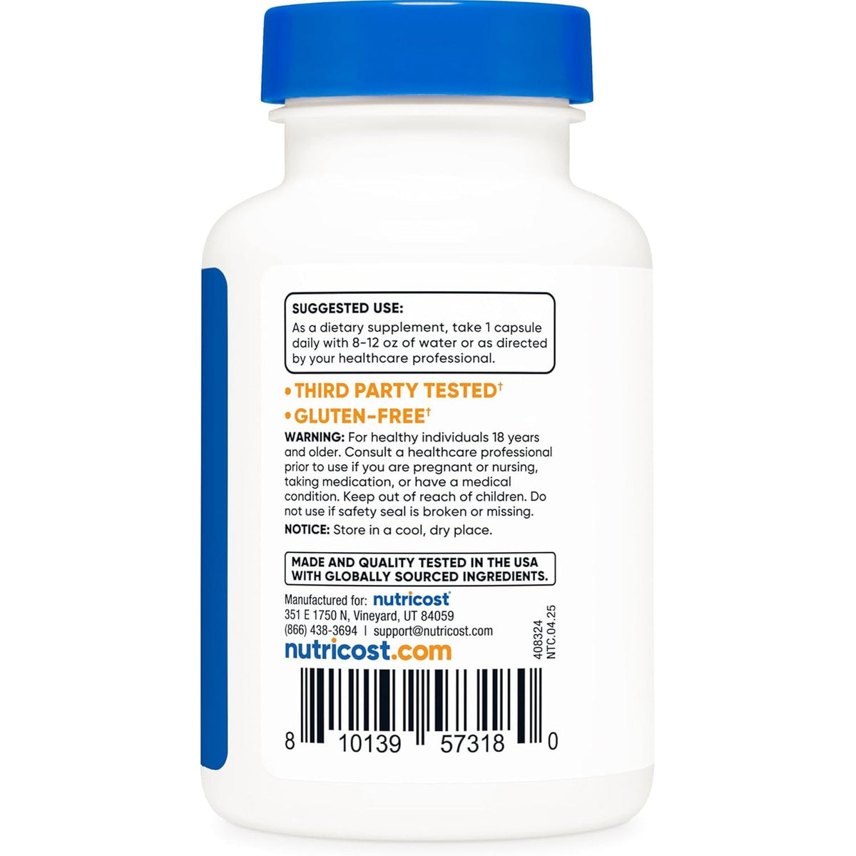 Nutricost Bioperine (Black Pepper Extract), 10Mg per Serving, 120 Capsules - Gluten-Free