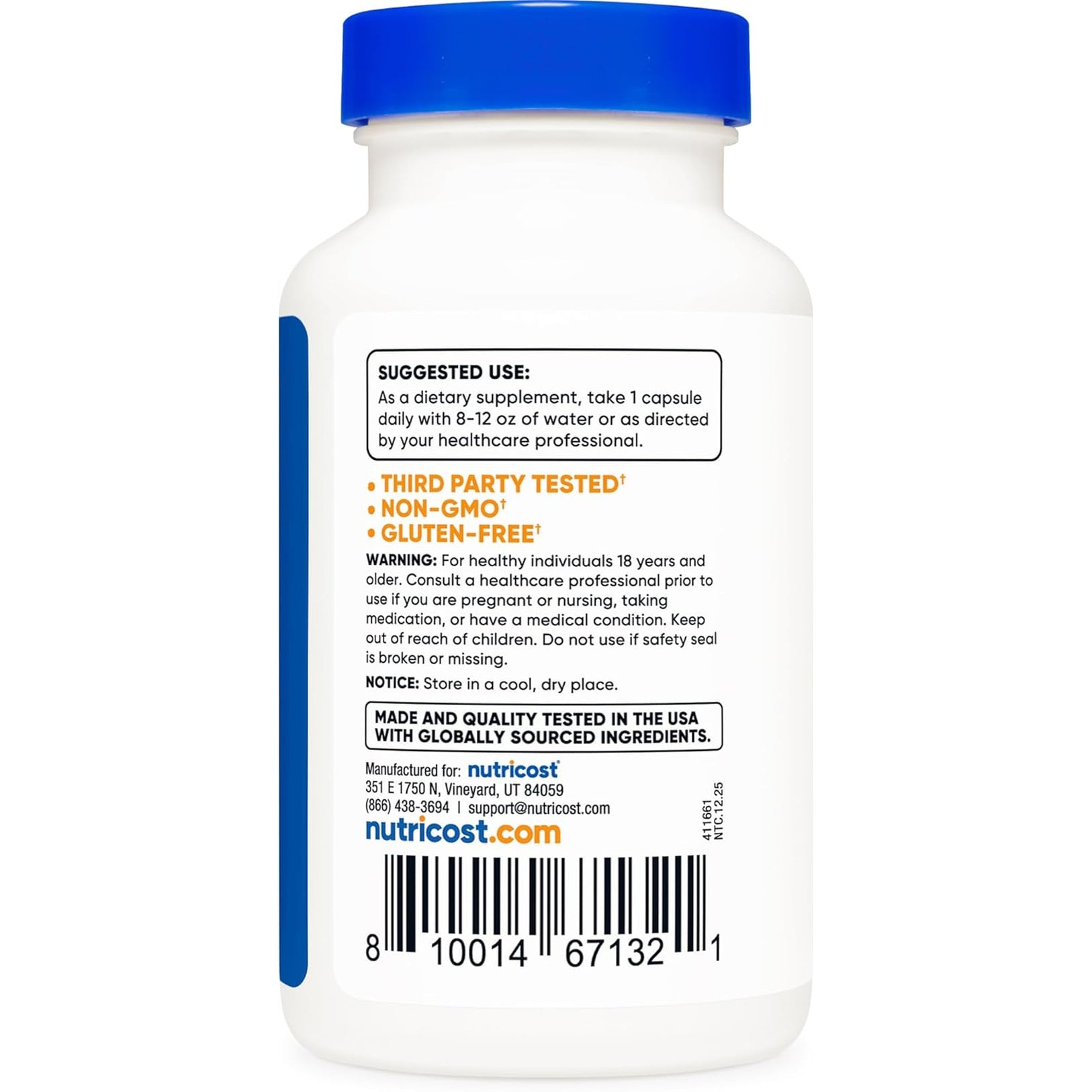 Nutricost L-Serine 500Mg, 120 Capsules, 120 Servings - Vegetarian Capsules, Non-Gmo, Gluten Free