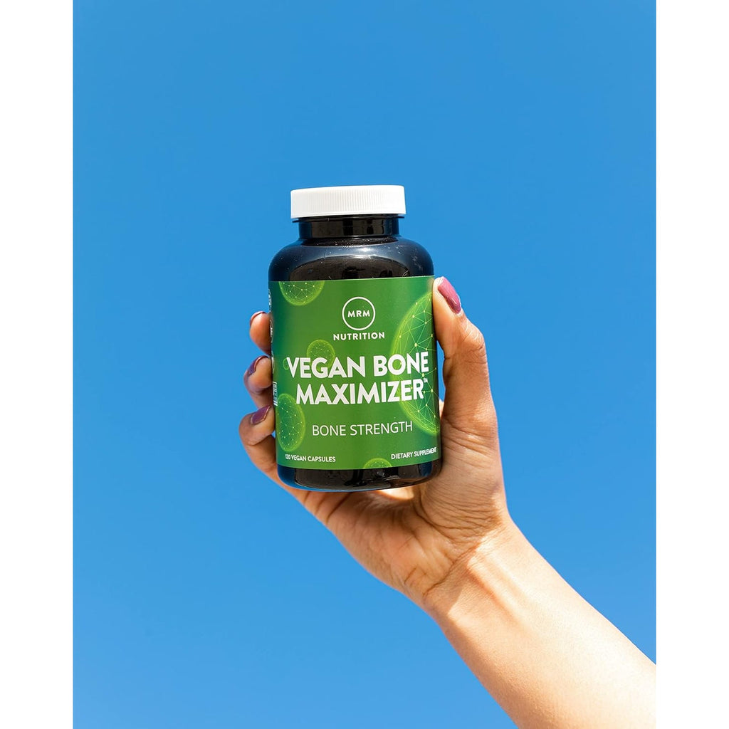 MRM Nutrition Vegan Bone Maximizer- for Women & Men - Calcium & Mineral Complex with Organic Calcified Algae, Vitamin D3, Vitamin K1 & K2, Magnesium, & Zinc for Healthy Bones, Supplement - 30 Servings