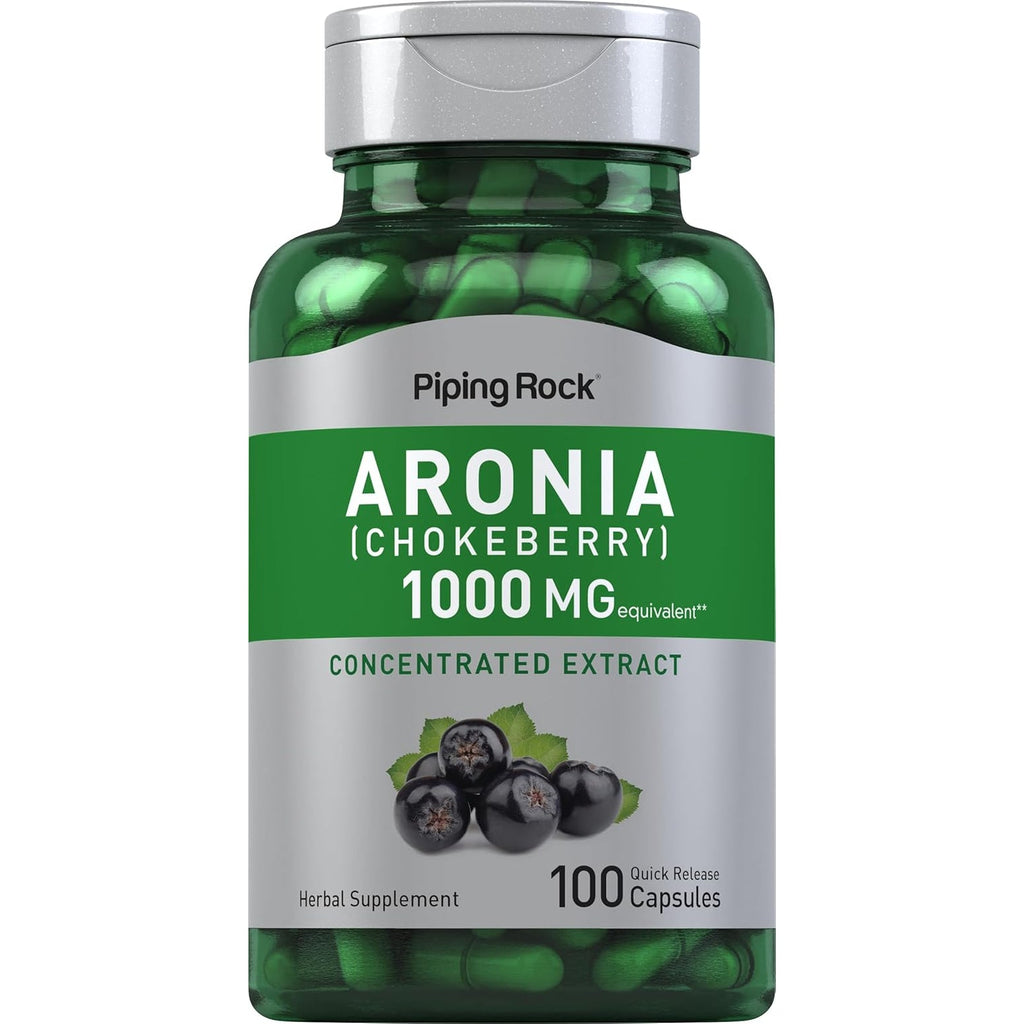 Piping Rock Aronia Berry Capsules | 100 Pills | Chokeberry Herb Extract | Supplement Concentrate | Non-Gmo, Gluten Free