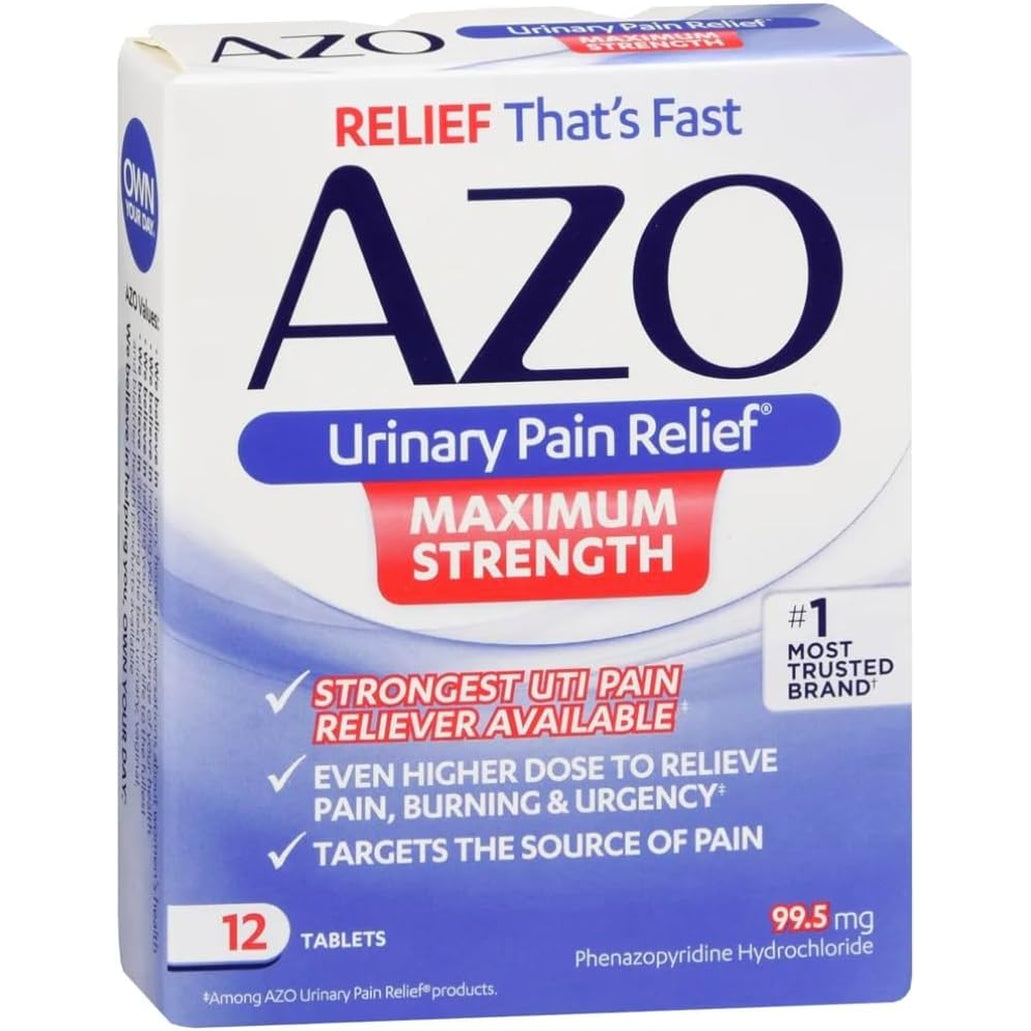 AZO Urinary Pain Relief Max Strength 12 Count Tablets