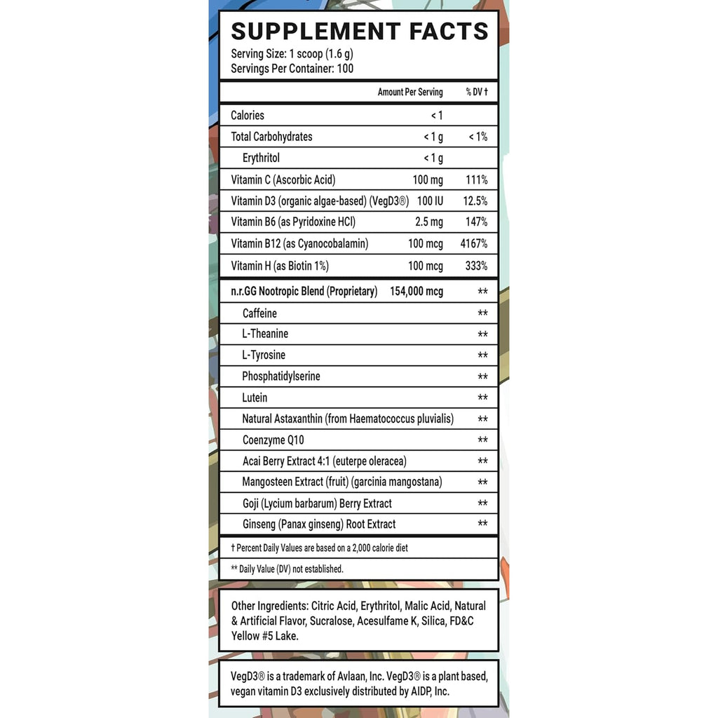 Gamer Supps GG Energy - Caseoh'S Nuclear Bombsicle by Caseoh (100 Servings) - Keto Friendly Gaming Energy and Nootropic Blend, Sugar Free + Caffeine + Vitamins + Immune Support, Powder Drink