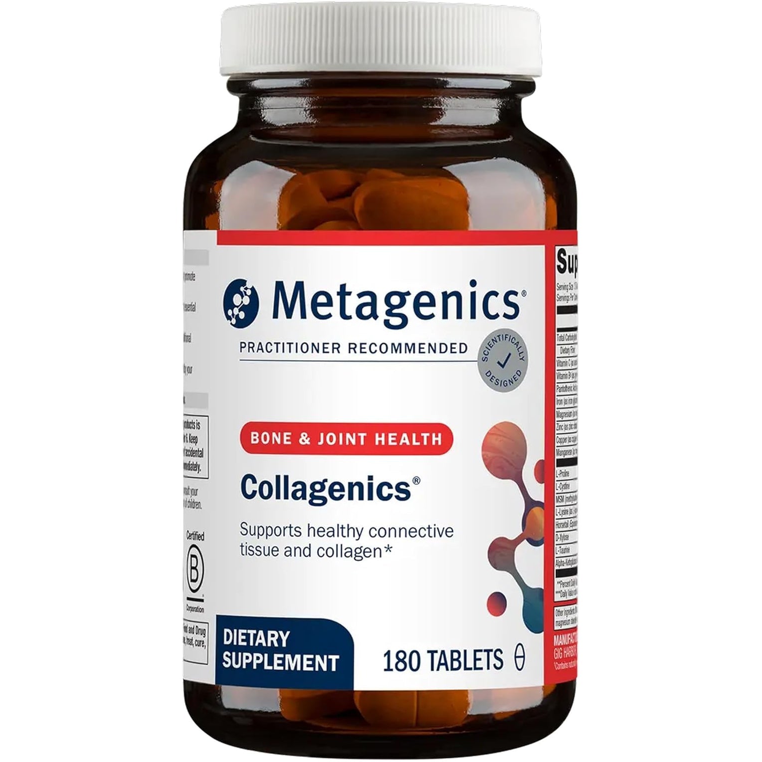 Metagenics Collagenics - Collagen‑Building Nutrients for Joint, Skin & Connective Tissue Support* - with L‑Proline, L‑Lysine, Vitamin C, Manganese & Zinc* - Non‑Gmo, Gluten‑Free