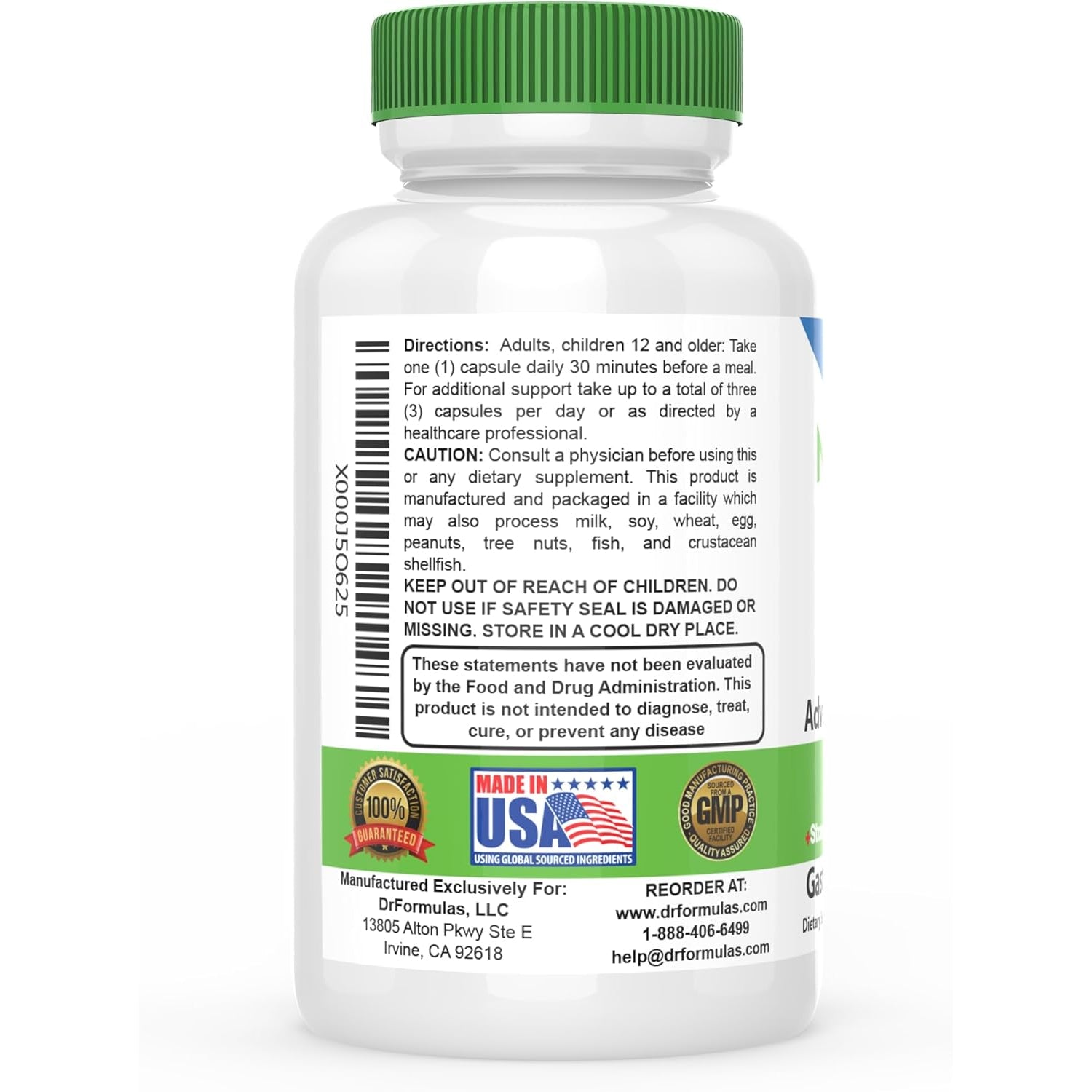 Drformulas' Best Probiotics for Women & Men | Nexabiotic Multi Probiotic with Saccharomyces Boulardii, Lactobacillus Acidophilus, B. Infantis, Prebiotic 60 Count Capsules (Not Pearls)