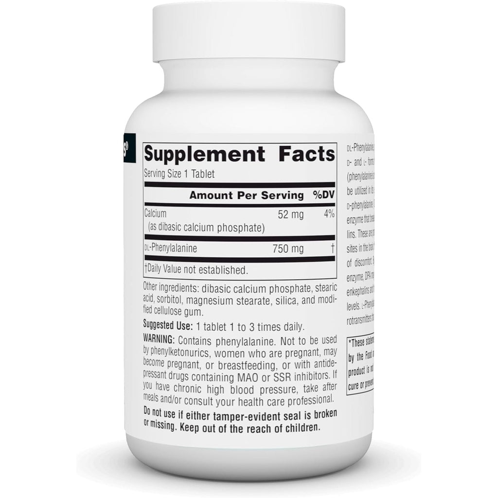 Source Naturals DLPA Dl-Phenylalanine* - 750 Mg - 60 Tablets