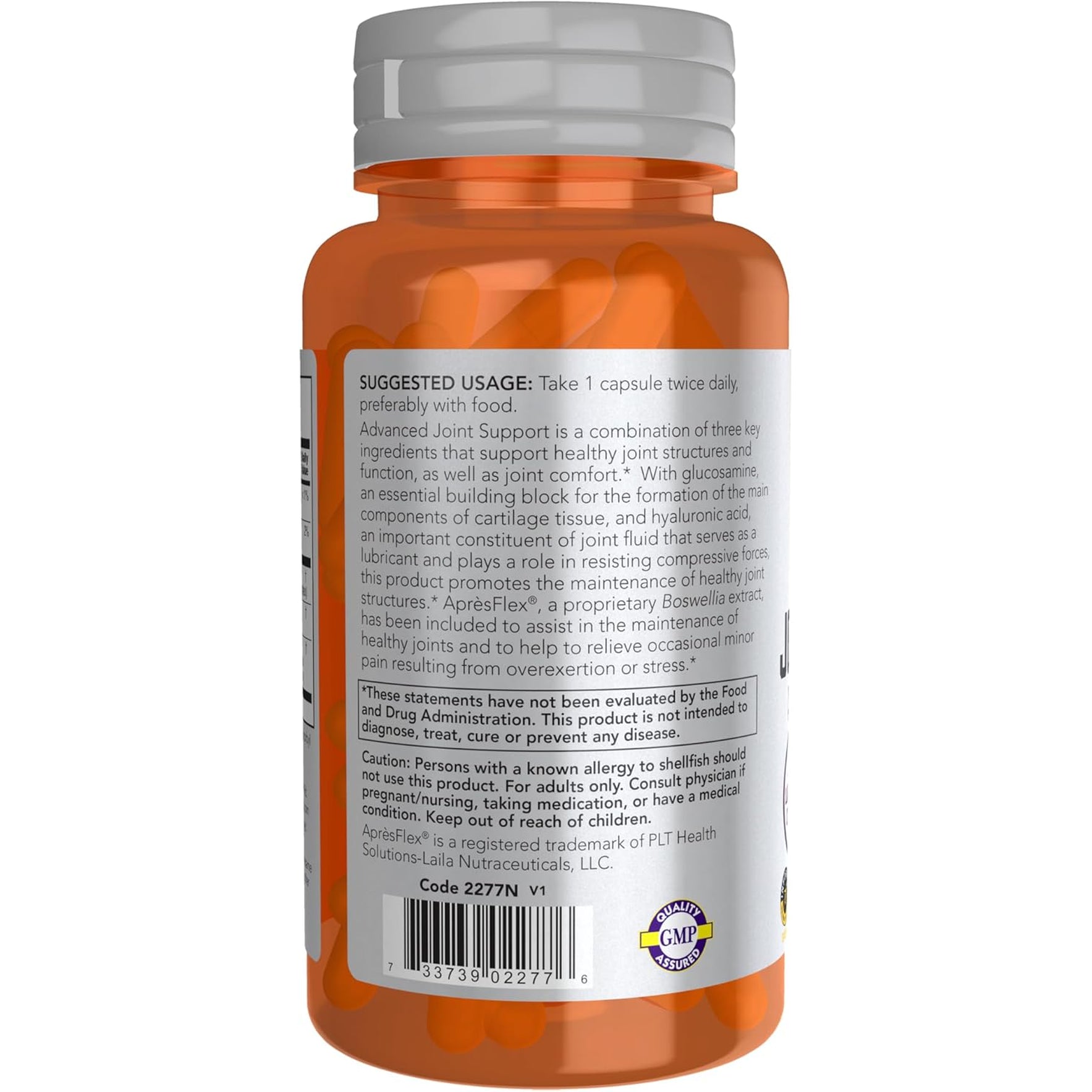 Now Sports Nutrition, Advanced Joint Support, Glucosamine, Hyaluronic Acid, Apresflex, 60 Capsules