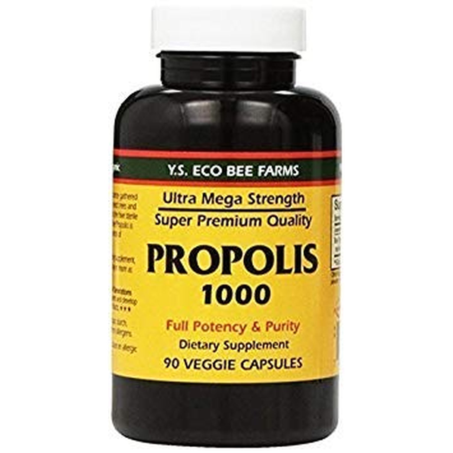 YS Eco Bee Farms Propolis 1000-90 Caps (Pack of 4)