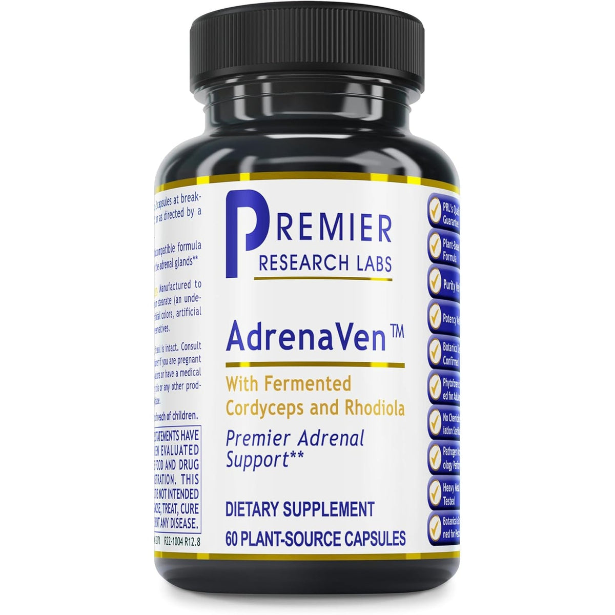 Premier Research Labs 30 Servings-Adrenaven - Adrenal Health Supplement, Supports Adrenal Gland Health and Stress Response - Organic Adrenal Health - 60 Plant-Source Capsules
