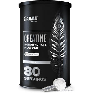 BIRDMAN Micronized Creatine Monohydrate Powder, Muscle Recovery, Caffeine Free, Creatine Pre Workout, Vegan, Post Workout, Gluten Free, Sugar Free | 80 Servings (5 Grams Each) | 0.8Lb