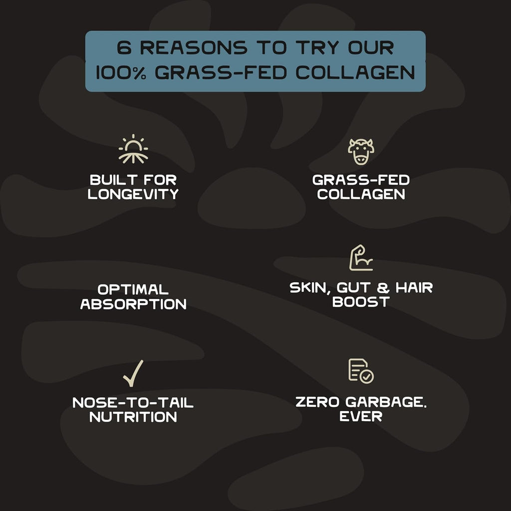 Lineage Provisions 100% Grass Fed Collagen Powder UNFLAVORED – Hydrolyzed Bovine Collagen Peptides with Trachea, Scapula, Eggshell Membrane – Collagen Protein Powder with Vitamin C – 30 Servings