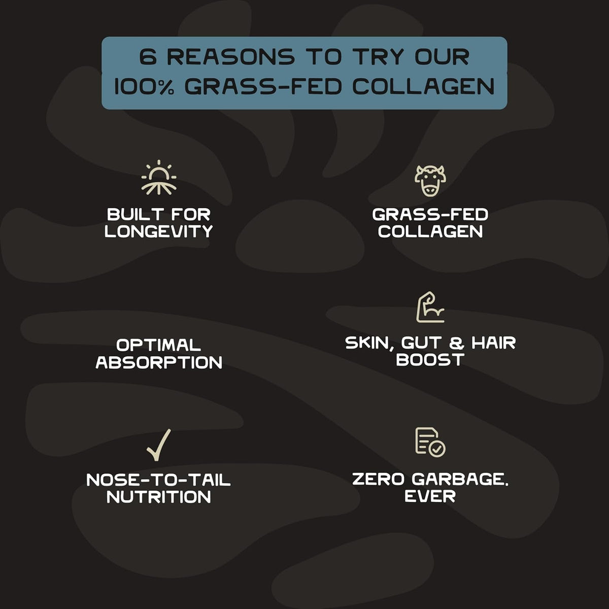 Lineage Provisions 100% Grass Fed Collagen Powder UNFLAVORED – Hydrolyzed Bovine Collagen Peptides with Trachea, Scapula, Eggshell Membrane – Collagen Protein Powder with Vitamin C – 30 Servings
