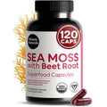 Atlantic Naturals Sea Moss with Beet Root Capsules - Premium Quality Multivitamin Supplement - Sea Moss Superfood to Support Immune Health, Blood Flow, Joint Health & Athletic Performance - 120 Ct