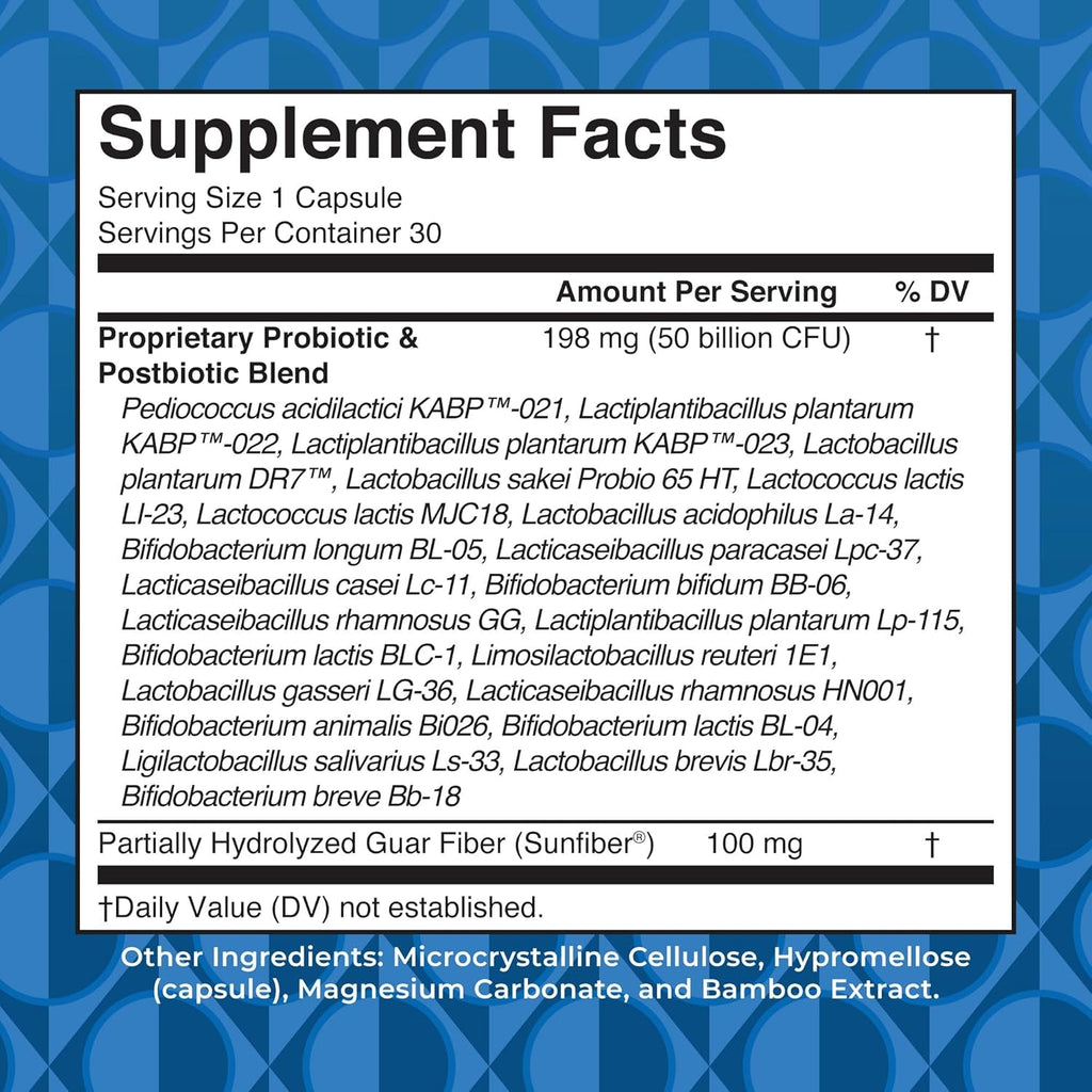 MARYRUTH'S 3-In-1 Probiotics for Digestive Health | Prebiotic & Postbiotic | Gut Health Supplement for Women & Men | 23 Unique Strains | Immune Support | 50 Billion CFU | 30 Servings