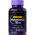 Carlyle Melatonin 10Mg Fast Dissolve Tablets | 240 Count | Berry Flavor | 100% Drug Free | Vegetarian, Non-Gmo, Gluten Free Supplement