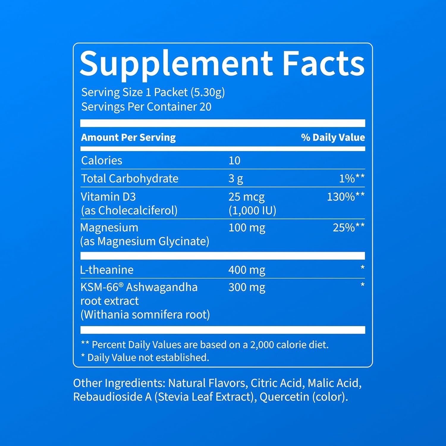 Nello Supercalm Powdered Drink Mix, Cortisol Reducer* and Sleep Aid Supplement, L Theanine, Ksm-66 Ashwagandha, Magnesium Glycinate, Vitamin D 3, No Sugar, Non GMO, on the Go, 20 Ct, Lemon Lime