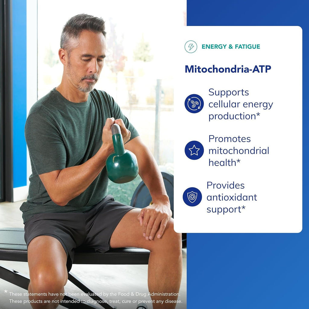 Pure Encapsulations Mitochondria-Atp - Mitochondrial Support - ATP Production Aid* - with Vitamin C, Vitamin E & Thiamin - Antioxidant Support - 120 Capsules