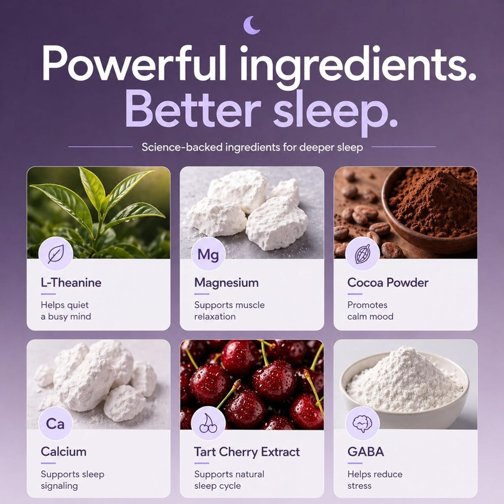SWITCH Killswitch Sleep Aid for Adults – Fall Asleep Fast & Wake Refreshed, Sugar-Free Hot Chocolate Supplement - Magnesium, Tart Cherry, L-Theanine & More for Restful Sleep, 30 Servings, Made in USA