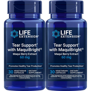 Life Extension Tear Support with Maquibright 60 Mg, 30 Vegetarian Capsules (Pack of 2)