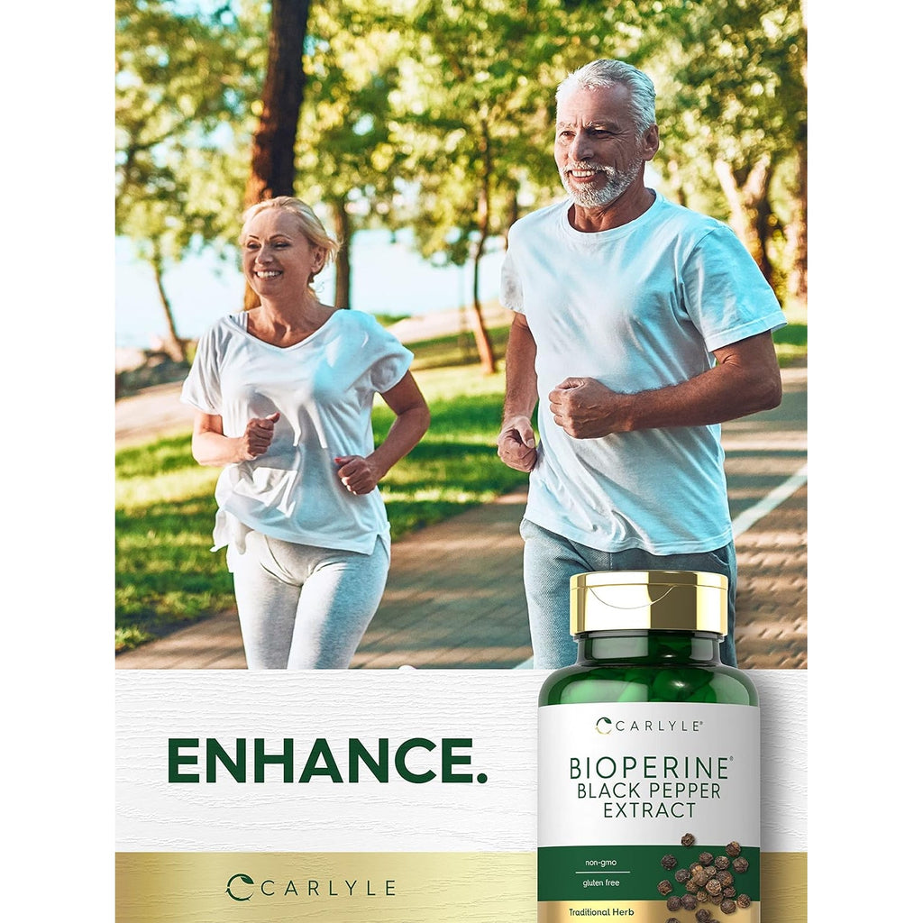 Carlyle Bioperine 10Mg | 120 Capsules | Non-Gmo & Gluten Free | Sourced from Black Pepper Extract | Supports Curcumin Powder Absorption