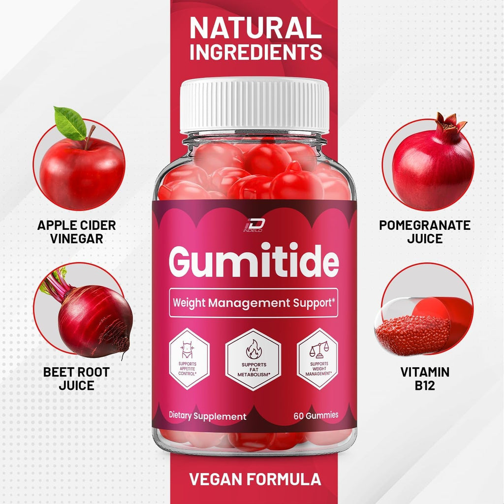 Gumitide ACV Gummies Supplement, Gumitide Gummy Advanced Formula Natural Ingredients, Reviews, 60 Gummies