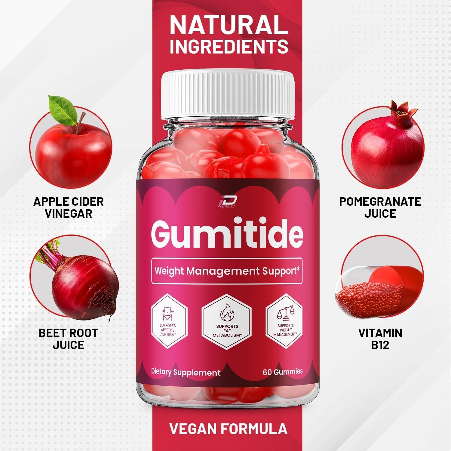 Gumitide ACV Gummies Supplement, Gumitide Gummy Advanced Formula Natural Ingredients, Reviews, 60 Gummies