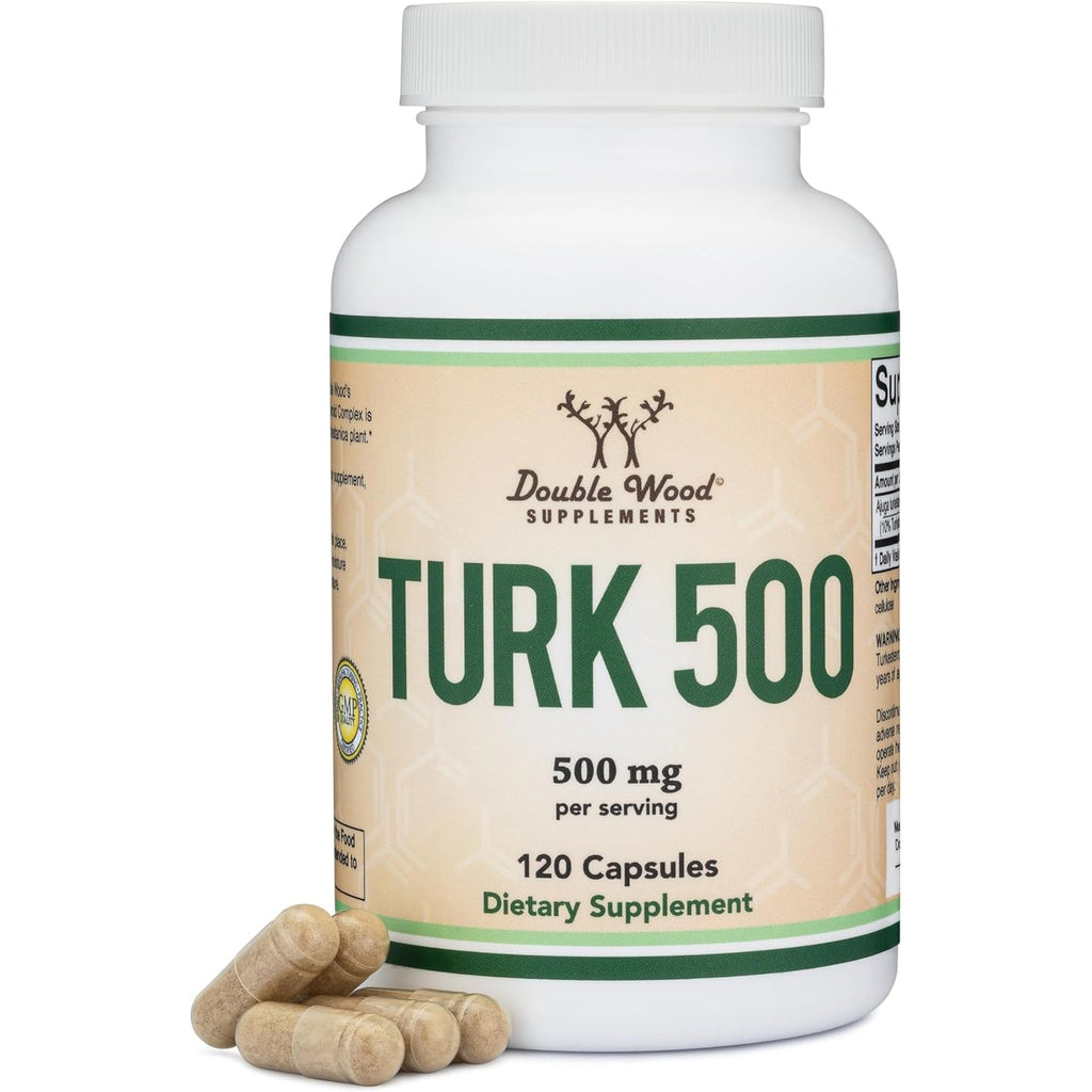 Turkesterone Supplement 500Mg, 120 Capsules (Ajuga Turkestanica Extract Std. to 10% Turkesterone) Similar to Ecdysterone for Men'S Health Support (Manufactured and Tested in the USA) by Double Wood