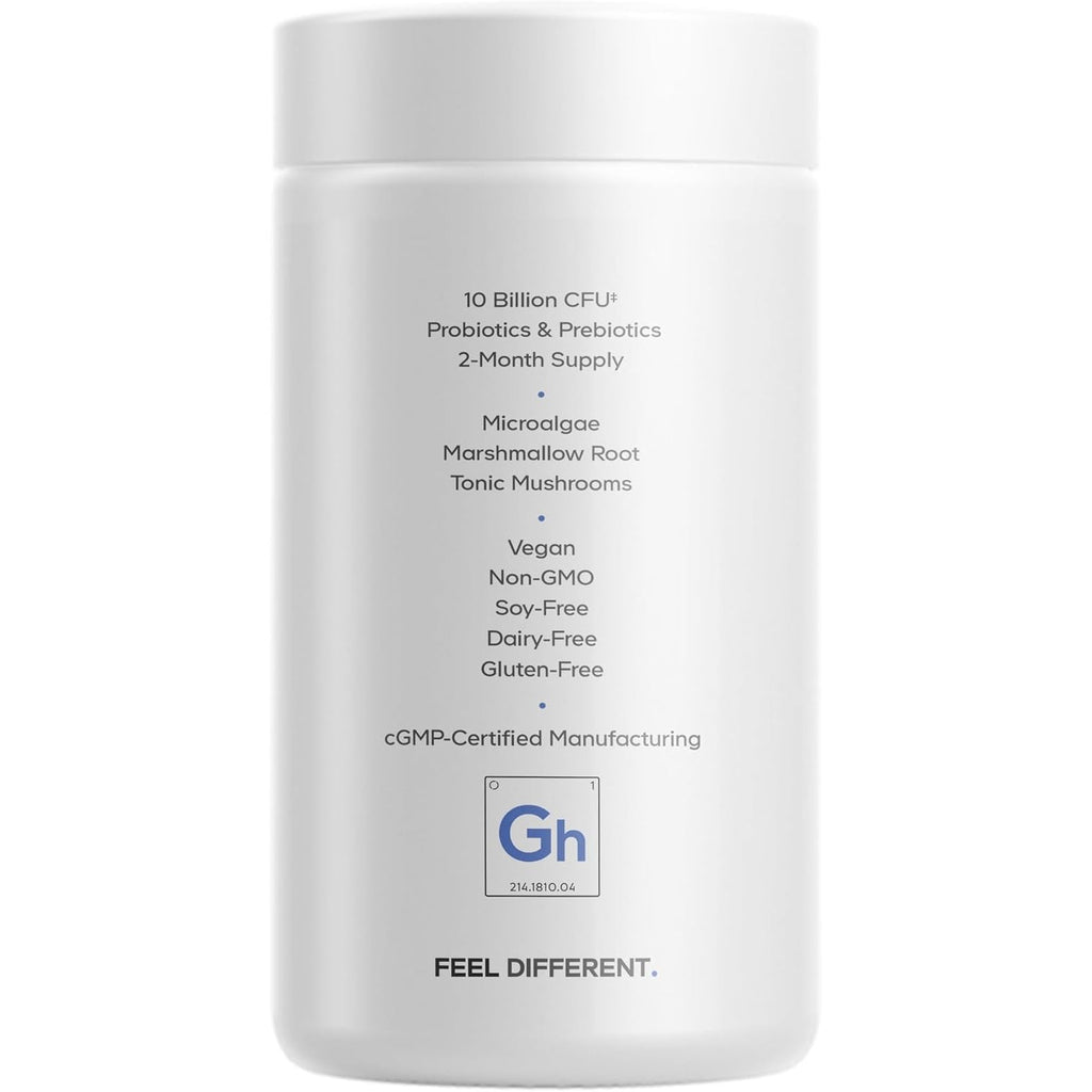Codeage Gut Health Supplements Vegan Formula - L Glutamine, Zinc, Turkey Tail Mushroom Powder, Tonic Mushroom, Maitake, Micro Algae, Mineral, Licorice Root DGL - Probiotics, Prebiotics - 180 Capsules