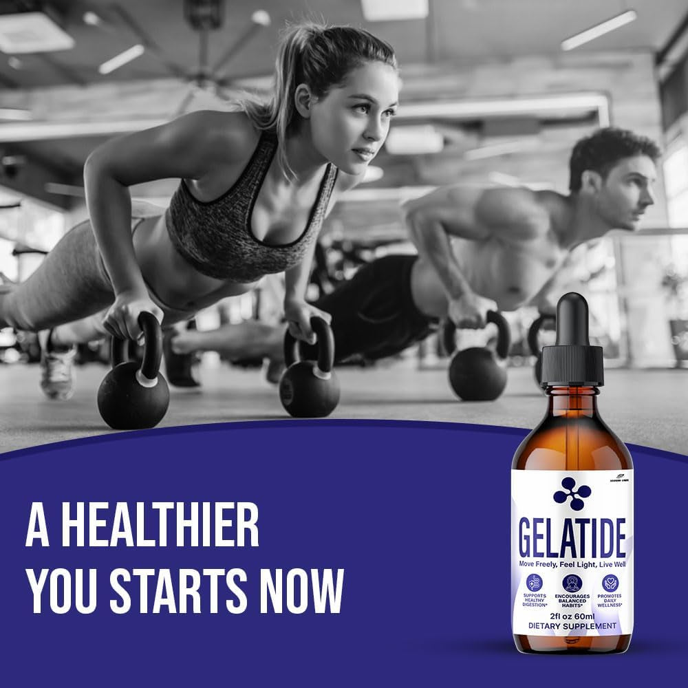 Gelatide Drops, Maximum Potency Supplement, Gela Tide Liquid Extract Advanced Premium Formula, All Natural for Men and Women 60 ML (2)