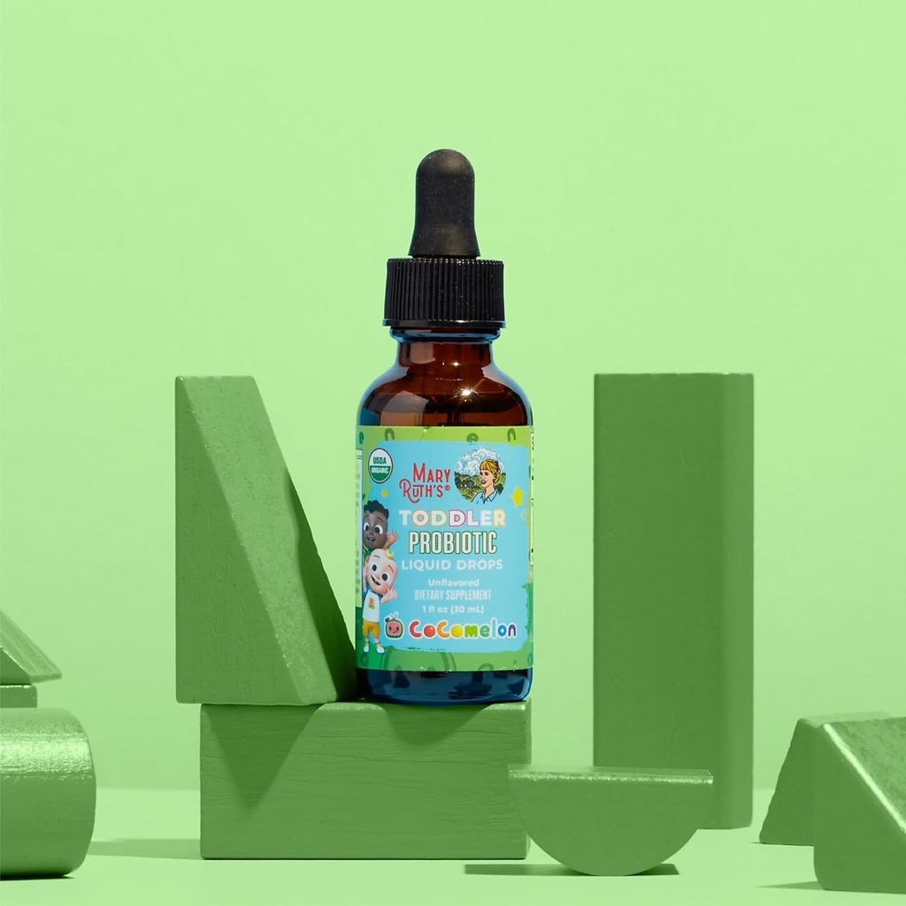 Maryruth'S Organic Toddler Probiotic Liquid Drops | Kids Probiotics for Ages 1-3 | 5 Probiotic Strains | 150 Million CFU per Serving | USDA Organic | Sugar Free | Vegan | Gluten Free | 1 Fl O