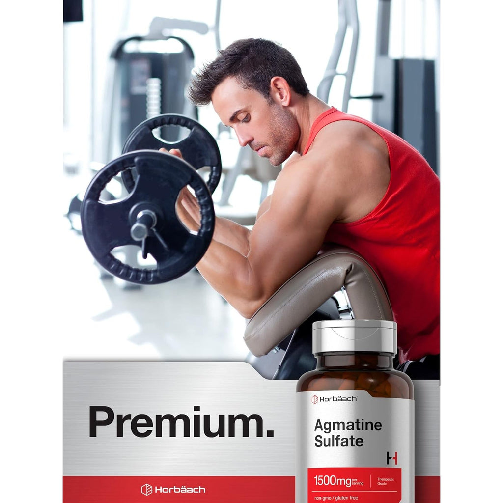 Horbäach Agmatine Sulfate Capsules 1500Mg | 60 Pills | Pharmaceutical Grade | Non-Gmo, Gluten Free Supplement