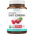 Organic Tart Cherry Capsules - High Strength Organic Tart Cherry 500Mg 4:1 Extract- 1 Capsule per Serving for Uric Acid Support - Vegan Non-Gmo & Made in the USA (2 Months Supply)