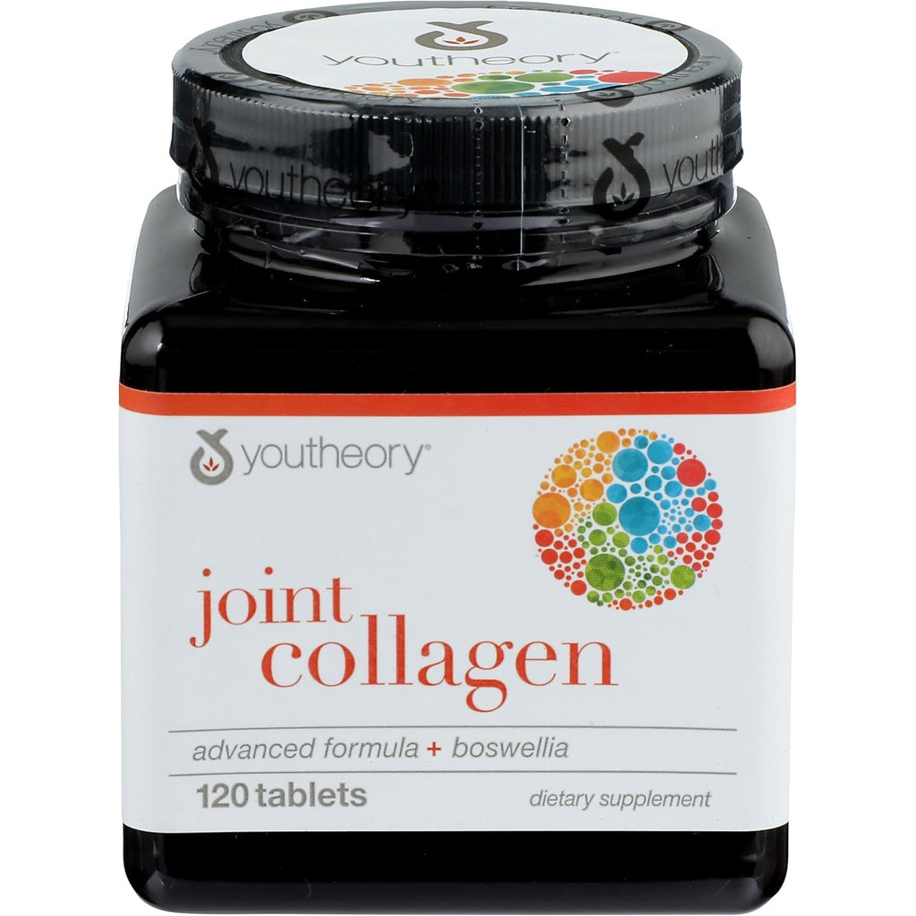 Youtheory Joint Collagen Advanced - Contains Undenatured Type II Collagen & Herbal Ingredients - Contains Bovine Source - Shellfish Free - 120 Tablets (60-Day Supply)