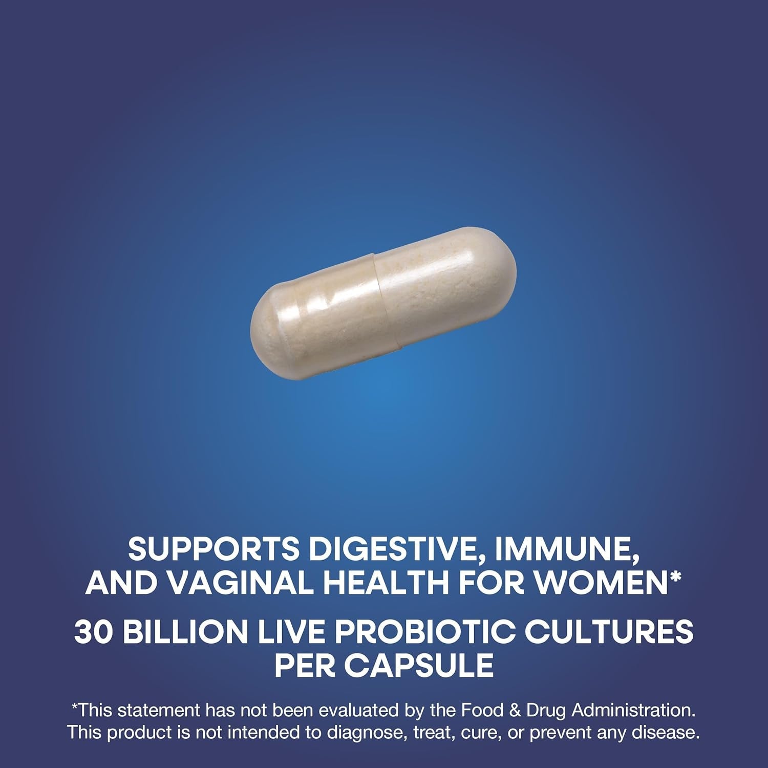 Nature'S Way Fortify Women’S Probiotic 30 Billion CFU, Daily Multi-Strain Probiotic for Digestive, Vaginal, and Immune Support*, Once-Daily Capsule, No Refrigeration Required, 30 Capsules