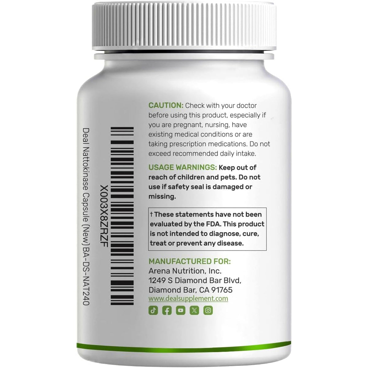 Nattokinase Supplement 4,000 FU per Serving, 240 Veggie Capsules – Japanese Natto with Bromelain, Turmeric Curcumin & Black Pepper Complex – Digestive Enzymes & Heart Health – Non-Gmo, Vegan