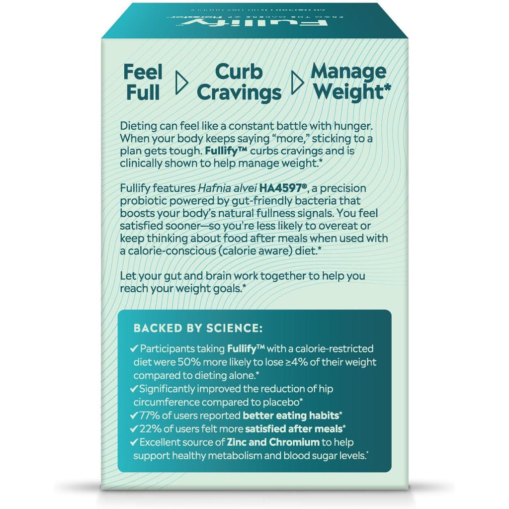 Weight Management Probiotics for Women and Men Clinically Shown to Curb Cravings with Hafnia Alvei HA4597, Chromium & Zinc - 60 Capsules, 30-Day Supply