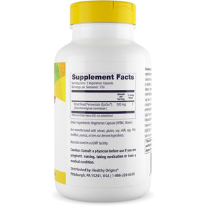 Healthy Origins Epicor 500 Mg, 150 Veggie Capsules - Featuring Clinically Studied Dried Yeast Fermentate - Supports Immune Function, Seasonal Wellness & Healthy Respiratory Health - 5 Month Supply