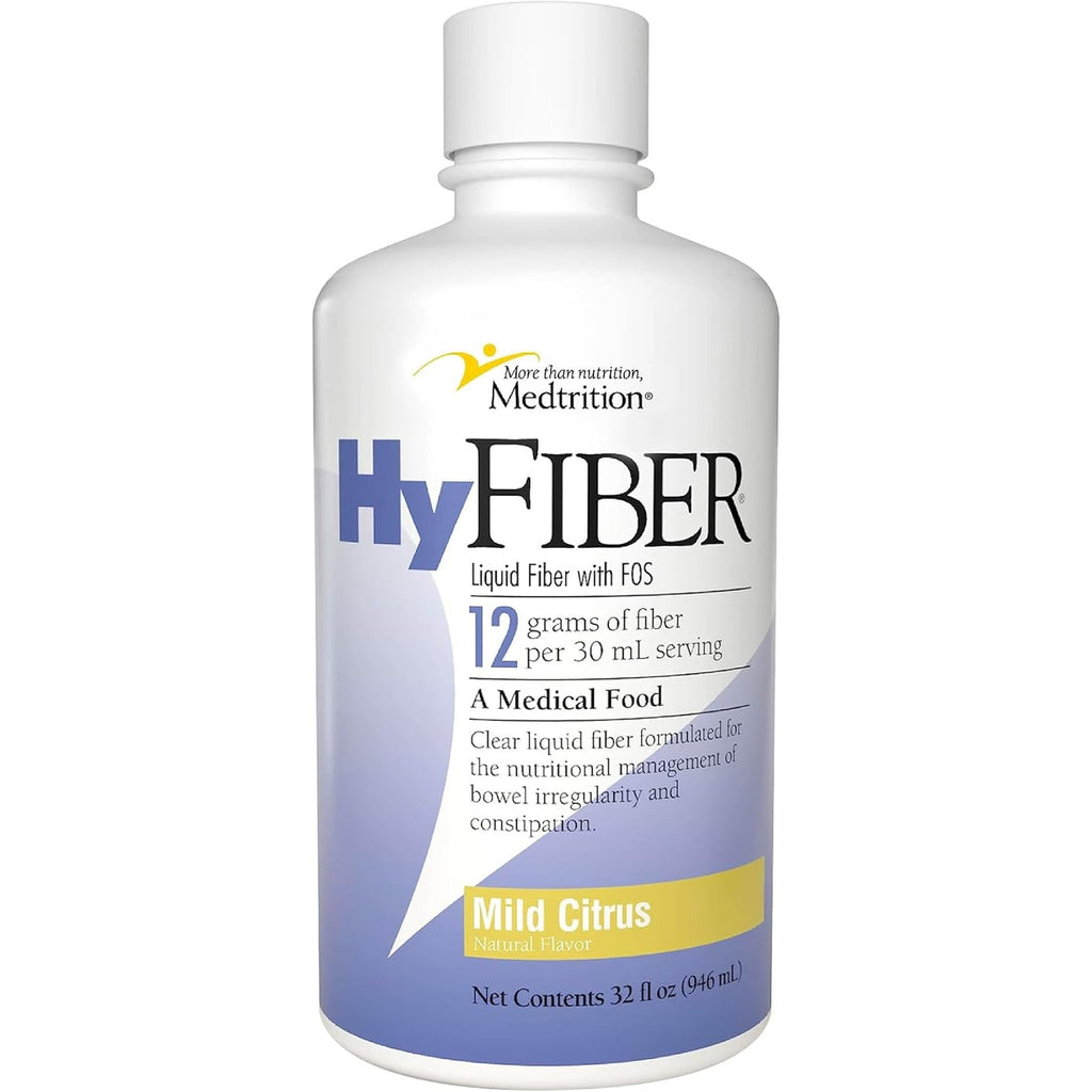 Medtrition Hyfiber Daily Liquid Fiber for Regularity and Soft Stools, 12 Grams Soluble Fiber, 32 Fl Oz 1 Bottle