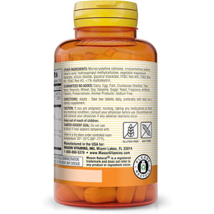 MASON NATURAL Leg Vein & Circulation, with Vitamin C, Calcium, & Green Tea for Daily Circulation Support, 30 Tablets
