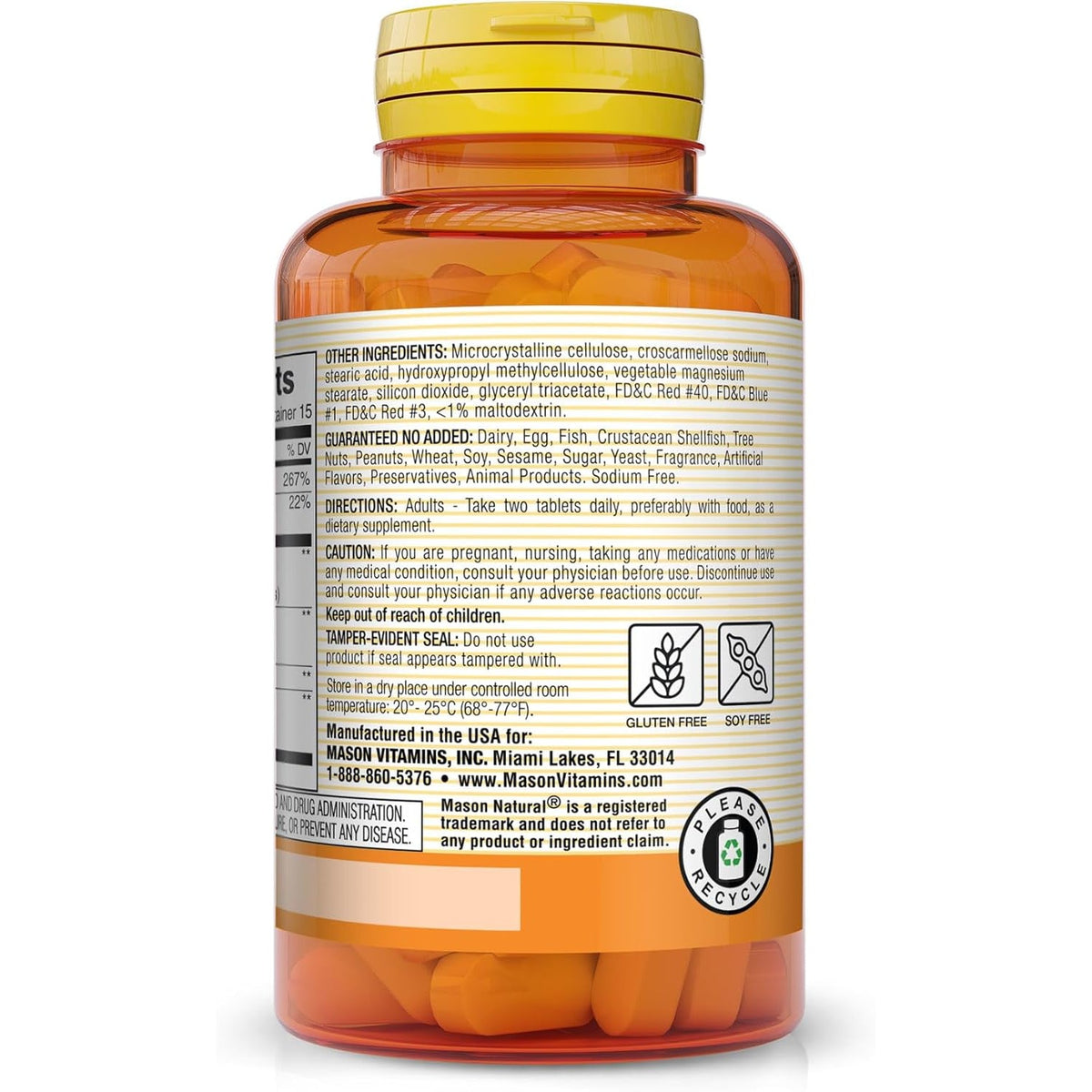 MASON NATURAL Leg Vein & Circulation, with Vitamin C, Calcium, & Green Tea for Daily Circulation Support, 30 Tablets