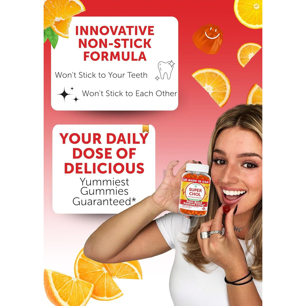 Lunakai USA Made Super Chol Gummies – 1200Mg Plant Sterols & Stanols for Natural Cholesterol Support – Daily Phytosterol Supplement for Adults, 60Ct